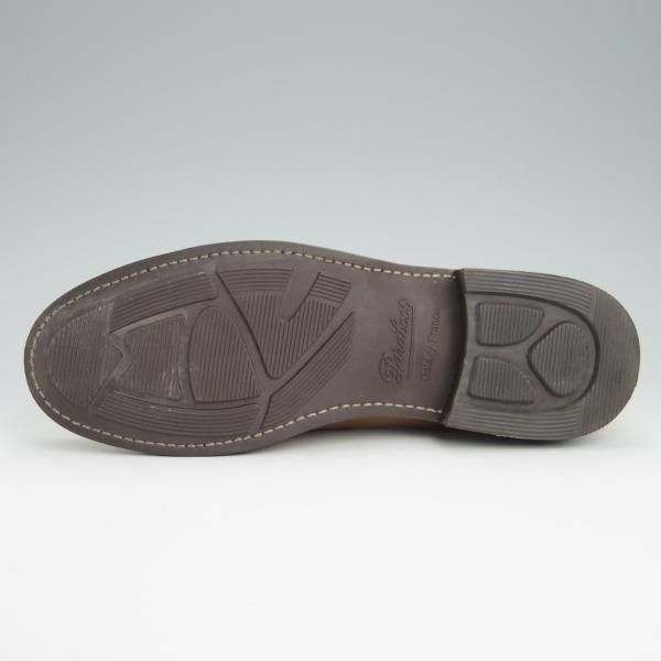 極美品★パラブーツ SIZE 8.5【モデル定価￥77,000-★ADONIS/コインローファー】ギャラクシーソール/カーフ/薄茶/メンズ/Paraboot★g042