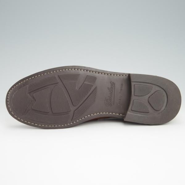 極上★パラブーツ SIZE 6.5【モデル定価￥77,000-★DAX/コインローファー】ダックス/ギャラクシーソール/スエード/茶/Paraboot★g043