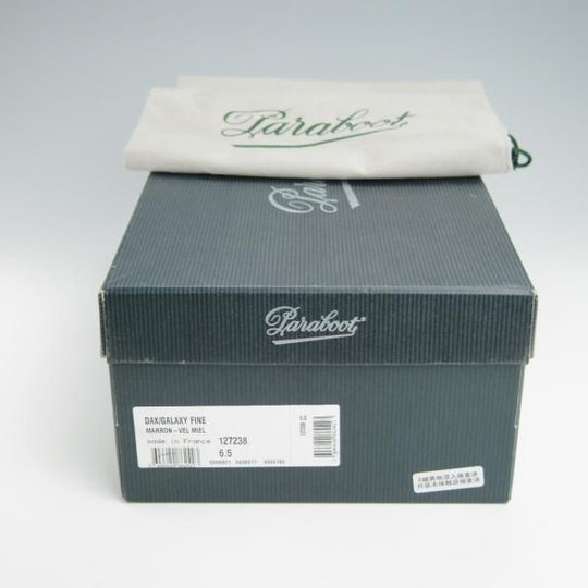 極上★パラブーツ SIZE 6.5【モデル定価￥77,000-★DAX/コインローファー】ダックス/ギャラクシーソール/スエード/茶/Paraboot★g043
