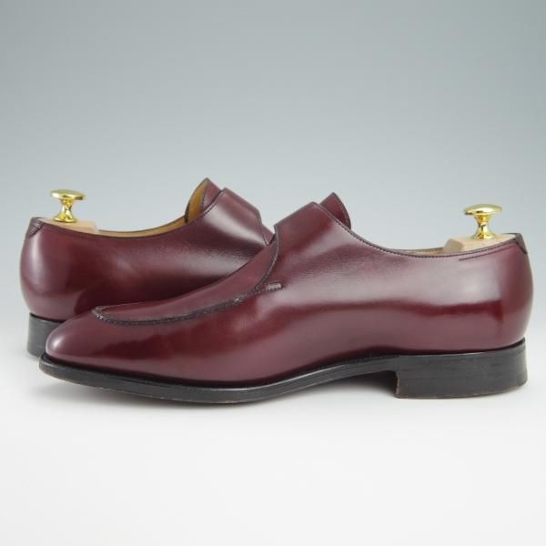 美品★ジョンロブ 7E【高額★スキンステッチ仕様/8695ラスト/OSNER】モンクストラップ/Uチップ/カーフ/赤茶/メンズ/JOHN LOBB★g044