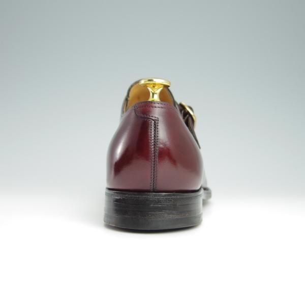 美品★ジョンロブ 7E【高額★スキンステッチ仕様/8695ラスト/OSNER】モンクストラップ/Uチップ/カーフ/赤茶/メンズ/JOHN LOBB★g044