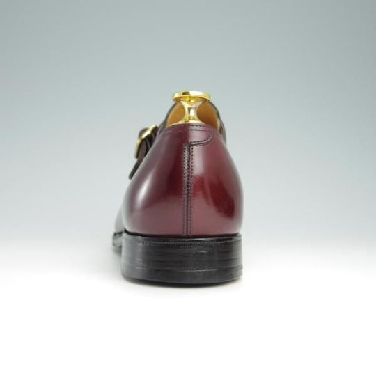 美品★ジョンロブ 7E【高額★スキンステッチ仕様/8695ラスト/OSNER】モンクストラップ/Uチップ/カーフ/赤茶/メンズ/JOHN LOBB★g044