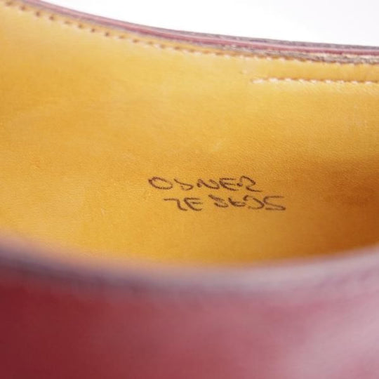 美品★ジョンロブ 7E【高額★スキンステッチ仕様/8695ラスト/OSNER】モンクストラップ/Uチップ/カーフ/赤茶/メンズ/JOHN LOBB★g044