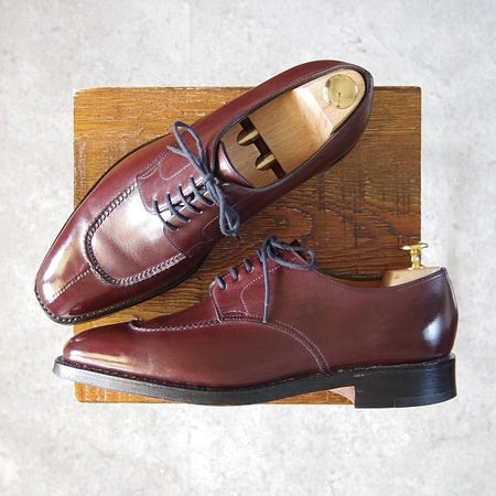 美品★ジョンロブ 7E【高額★スキンステッチ仕様/8896ラスト/BORDER】ボーダー/Uチップ/カーフ/赤茶/メンズ/JOHN LOBB★g045