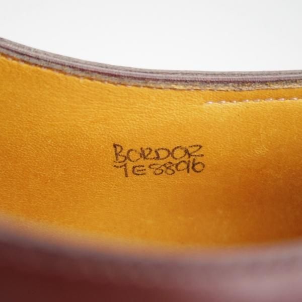 美品★ジョンロブ 7E【高額★スキンステッチ仕様/8896ラスト/BORDER】ボーダー/Uチップ/カーフ/赤茶/メンズ/JOHN LOBB★g045