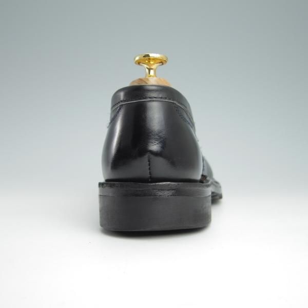 極上★Makers/メイカーズ SIZE 7【定価￥69,300-★全国限定30足/Milok別注/(デュプイ社)ボックスカーフ】コインローファー/黒★g049