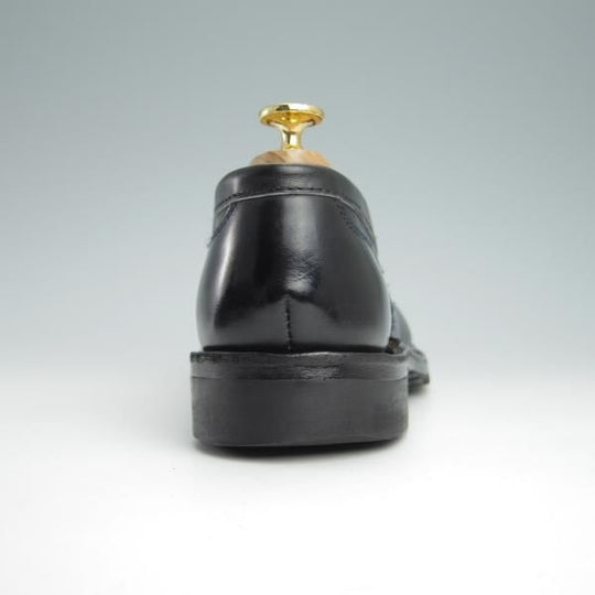 極上★Makers/メイカーズ SIZE 7【定価￥69,300-★全国限定30足/Milok別注/(デュプイ社)ボックスカーフ】コインローファー/黒★g049