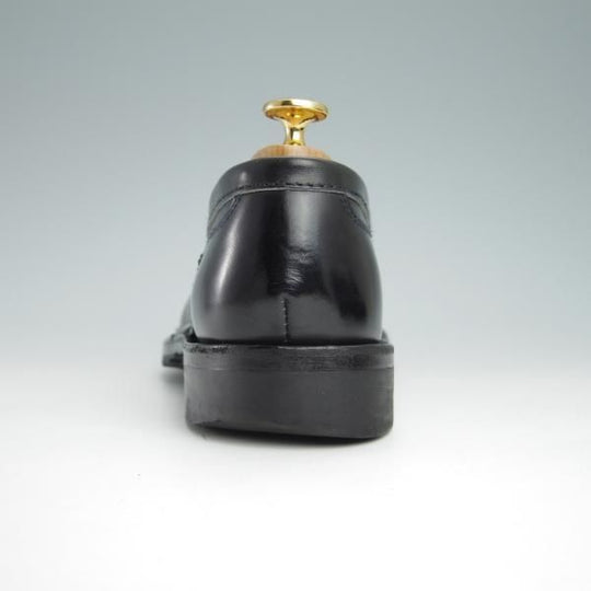 極上★Makers/メイカーズ SIZE 7【定価￥69,300-★全国限定30足/Milok別注/(デュプイ社)ボックスカーフ】コインローファー/黒★g049