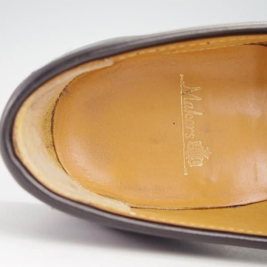 極上★Makers/メイカーズ SIZE 7【定価￥69,300-★全国限定30足/Milok別注/(デュプイ社)ボックスカーフ】コインローファー/黒★g049