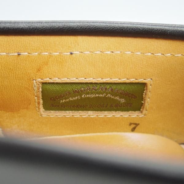 極上★Makers/メイカーズ SIZE 7【定価￥69,300-★全国限定30足/Milok別注/(デュプイ社)ボックスカーフ】コインローファー/黒★g049