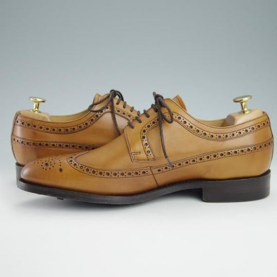 未使用★(英)BARKER/バーカー 7.5G【ダイナイトソール仕様★ロングウイング/399027】カーフ/薄茶/メンズ★g052