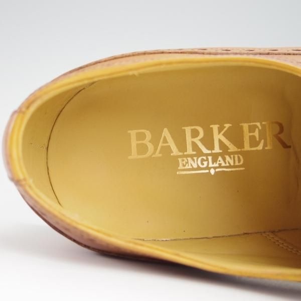 未使用★(英)BARKER/バーカー 7.5G【ダイナイトソール仕様★ロングウイング/399027】カーフ/薄茶/メンズ★g052