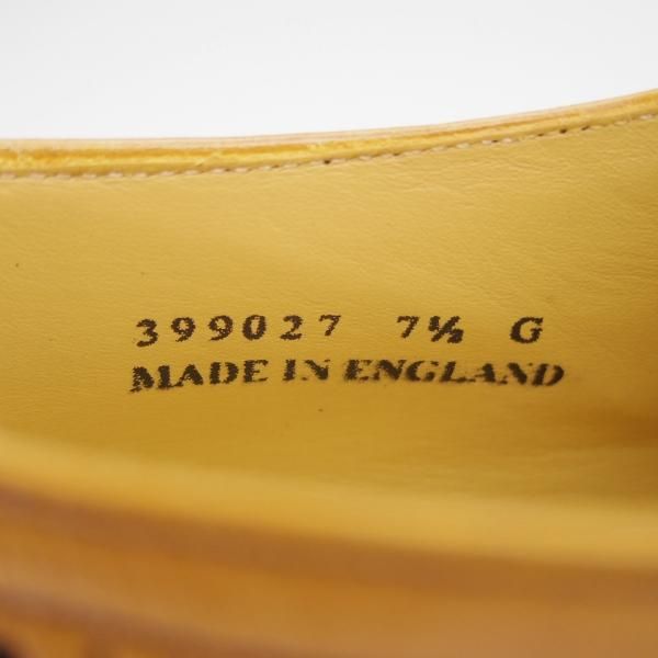 未使用★(英)BARKER/バーカー 7.5G【ダイナイトソール仕様★ロングウイング/399027】カーフ/薄茶/メンズ★g052