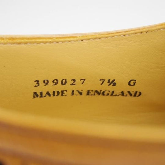 未使用★(英)BARKER/バーカー 7.5G【ダイナイトソール仕様★ロングウイング/399027】カーフ/薄茶/メンズ★g052