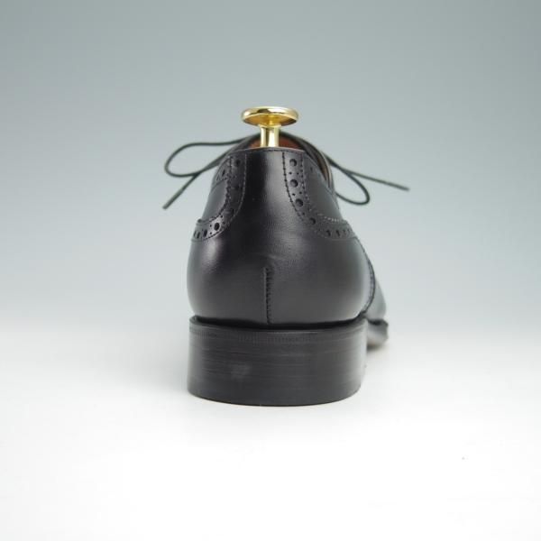 未使用★(スペイン製)YANKO/ヤンコ SIZE 7.5【グッドイヤーウェルテッド製法★セミブローグ/14692】カーフ/黒/メンズ★g053