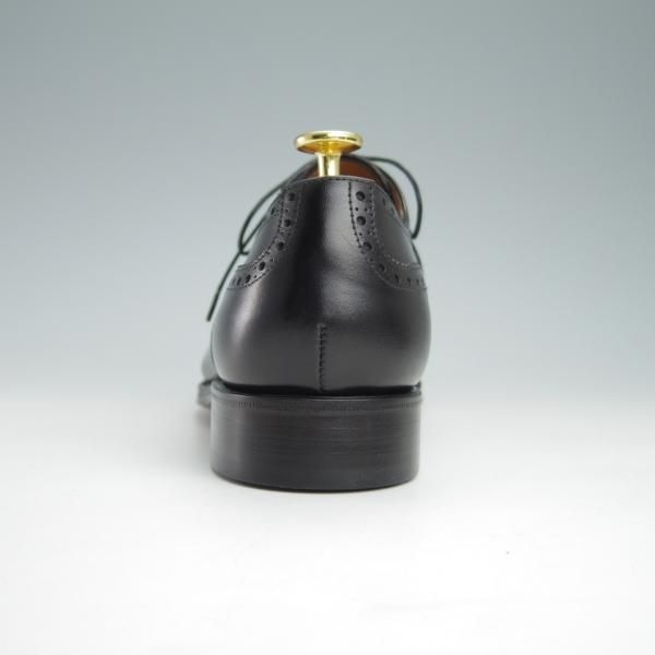 未使用★(スペイン製)YANKO/ヤンコ SIZE 7.5【グッドイヤーウェルテッド製法★セミブローグ/14692】カーフ/黒/メンズ★g053