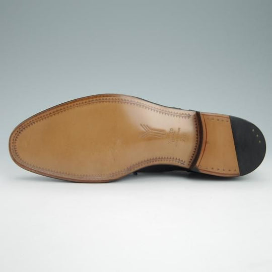 未使用★(スペイン製)YANKO/ヤンコ SIZE 7.5【グッドイヤーウェルテッド製法★セミブローグ/14692】カーフ/黒/メンズ★g053