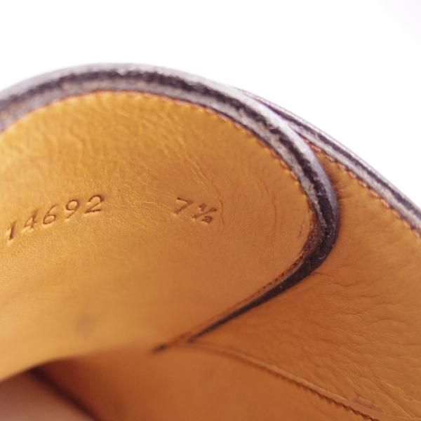 未使用★(スペイン製)YANKO/ヤンコ SIZE 7.5【グッドイヤーウェルテッド製法★セミブローグ/14692】カーフ/黒/メンズ★g053