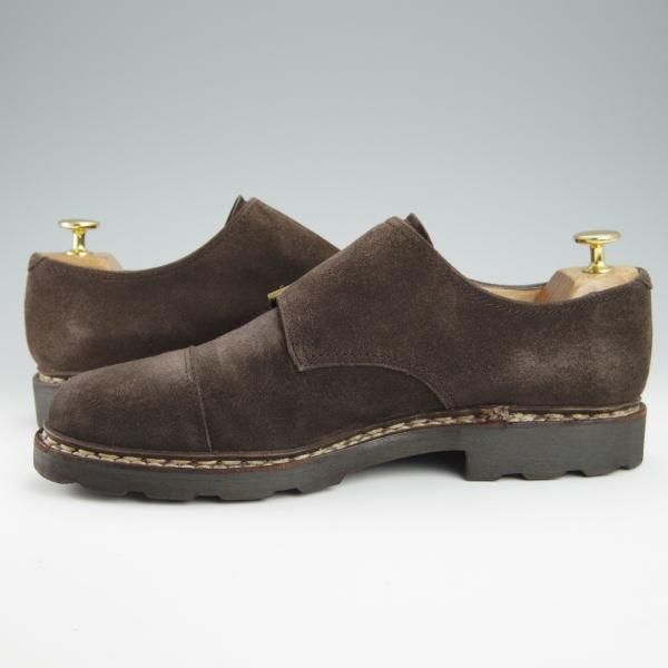 極上★パラブーツ SIZE 7.5【定価￥74,800-★ウィリアム/WILLIAM】マルシェソール/ダブルモンク/スエード/濃茶/メンズ/Paraboot★g055