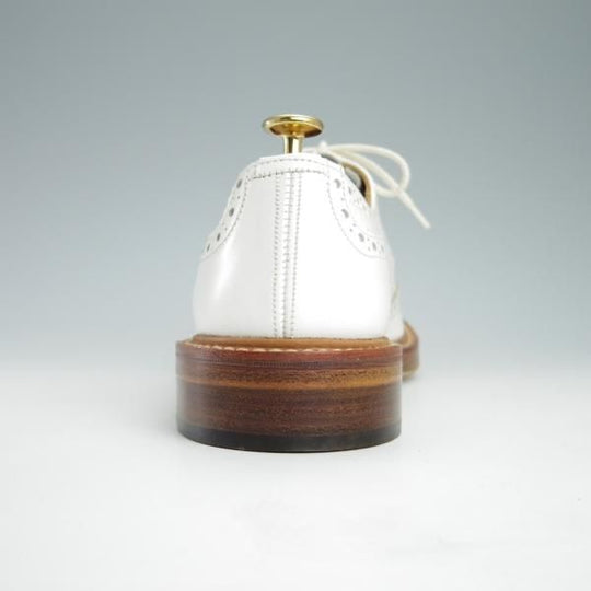 極美品★トリッカーズ SIZE 7.5【バートン同系モデル★カントリーシューズ/M6518】カーフ/白/フルブローグ/短靴/メンズ/Tricker's★g057