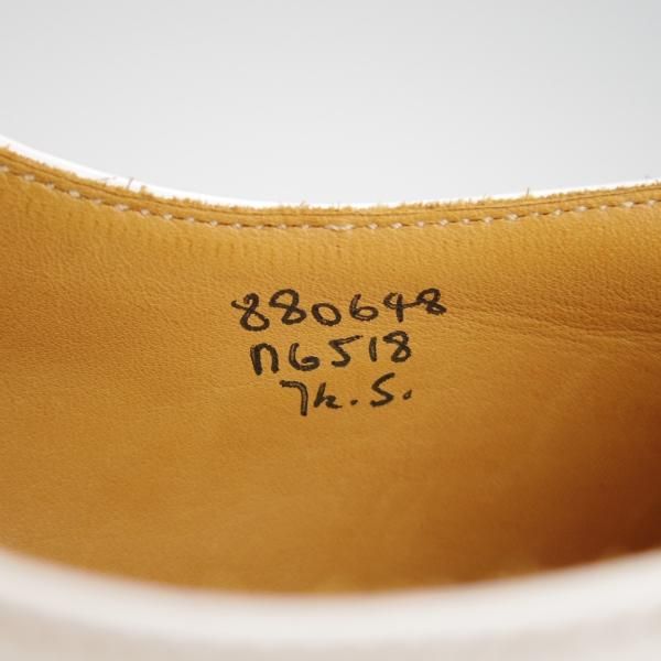 極美品★トリッカーズ SIZE 7.5【バートン同系モデル★カントリーシューズ/M6518】カーフ/白/フルブローグ/短靴/メンズ/Tricker's★g057