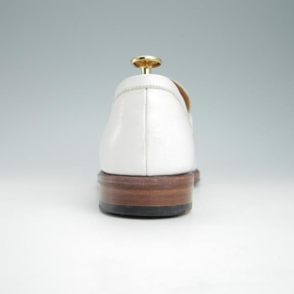 極上★(スペイン製)CARMINA/カルミナ SIZE 6.5【グッドイヤーウェルテッド製法★コインローファー/80142】カーフ/白/メンズ★g058