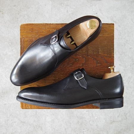 新品★ユニオンインペリアル SIZE 7【定価￥44,000-★ダイナイトソール仕様/U1706】モンクストラップ/カーフ/黒/Union Imperial★g063