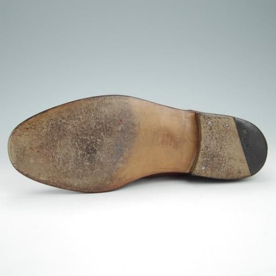 極上★(伊)タニノクリスチー SIZE 5【定価15万円以上★ブラックラピド製法/フルブローグ】121690/カーフ/茶/メンズ/TANINO CRISCI★g064