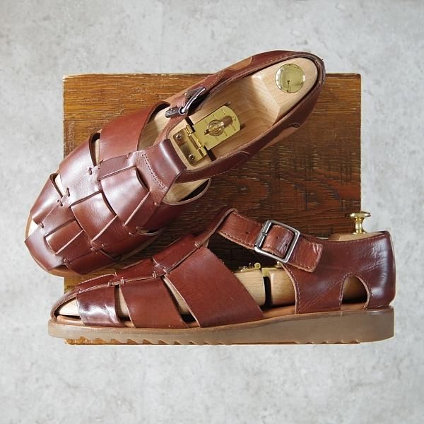 美品★パラブーツ SIZE 43【★グルカサンダル/PASIFIC】パシフィック/カーフ/茶/メンズ/Paraboot★g066