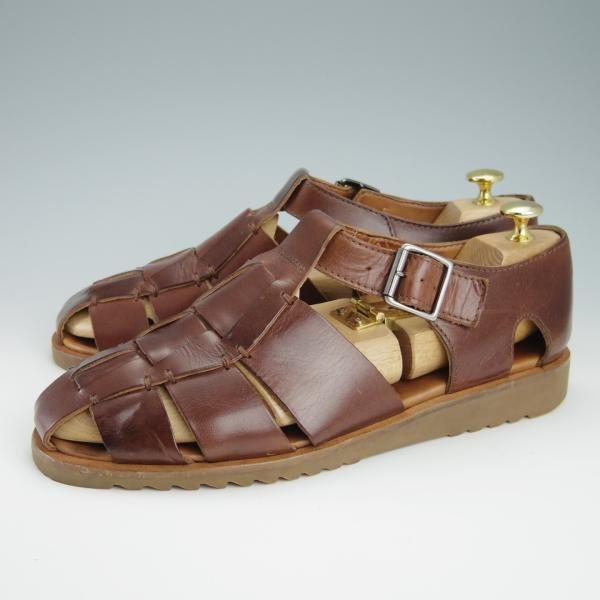 美品★パラブーツ SIZE 43【★グルカサンダル/PASIFIC】パシフィック/カーフ/茶/メンズ/Paraboot★g066