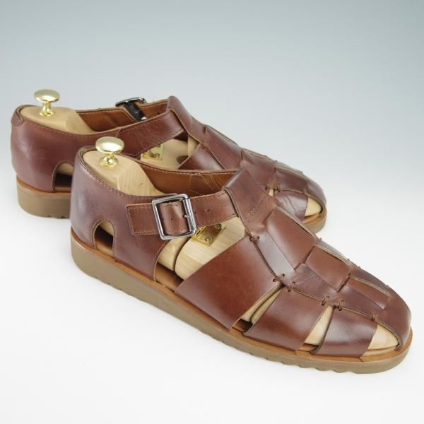 美品★パラブーツ SIZE 43【★グルカサンダル/PASIFIC】パシフィック/カーフ/茶/メンズ/Paraboot★g066