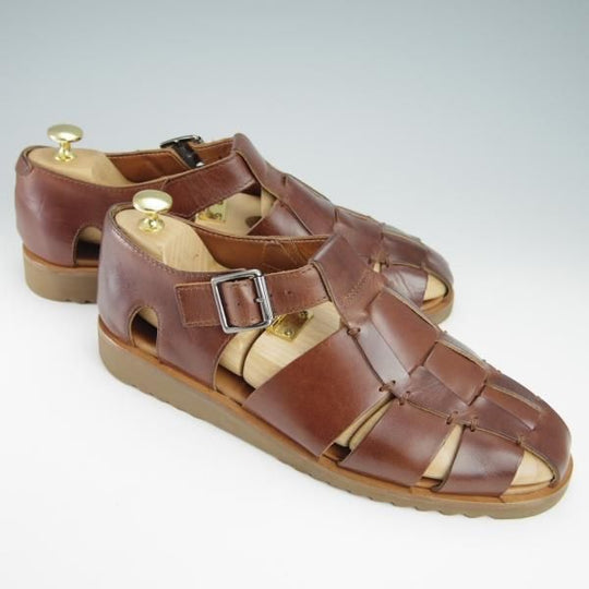 美品★パラブーツ SIZE 43【★グルカサンダル/PASIFIC】パシフィック/カーフ/茶/メンズ/Paraboot★g066