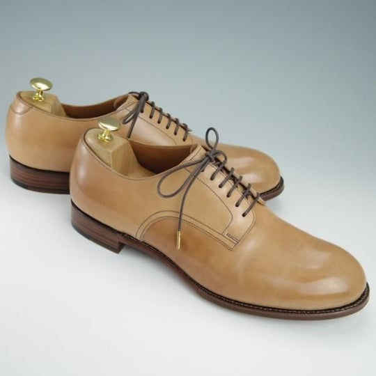 ほぼ試着程度★(恵比寿)ショセ SIZE 27.5【現行モデル定価￥93,500-★コードバン/ナチュラルカラー】C-793/プレーントゥ/chausser★g068