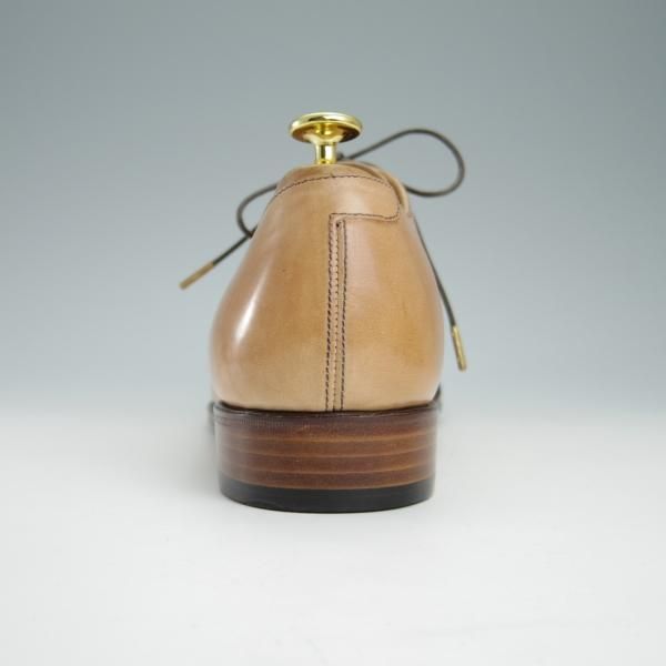 ほぼ試着程度★(恵比寿)ショセ SIZE 27.5【現行モデル定価￥93,500-★コードバン/ナチュラルカラー】C-793/プレーントゥ/chausser★g068