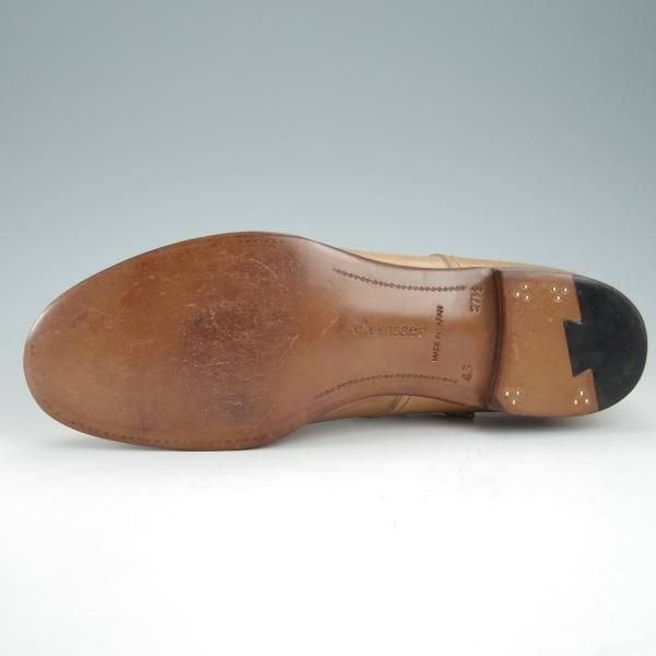 ほぼ試着程度★(恵比寿)ショセ SIZE 27.5【現行モデル定価￥93,500-★コードバン/ナチュラルカラー】C-793/プレーントゥ/chausser★g068