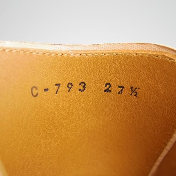 ほぼ試着程度★(恵比寿)ショセ SIZE 27.5【現行モデル定価￥93,500-★コードバン/ナチュラルカラー】C-793/プレーントゥ/chausser★g068