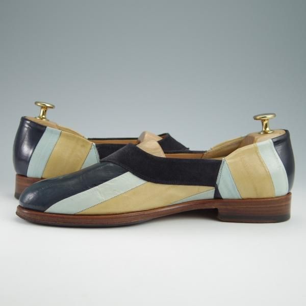 極上★(伊)F.LLIジャコメッティ SIZE 39【定価￥87,480-★イールスキン(ウナギ革)/FG357】スリッポン/ローファー/Giacometti★g072