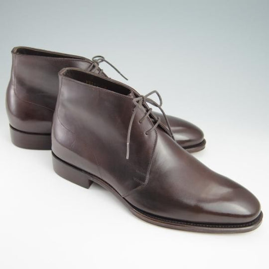 未使用★Perfetto/ペルフェット SIZE 8.5【★グッドイヤーウェルテッド製法/P2207】チャッカブーツ/カーフ/濃茶★g073