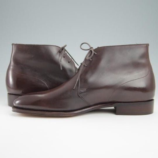 未使用★Perfetto/ペルフェット SIZE 8.5【★グッドイヤーウェルテッド製法/P2207】チャッカブーツ/カーフ/濃茶★g073