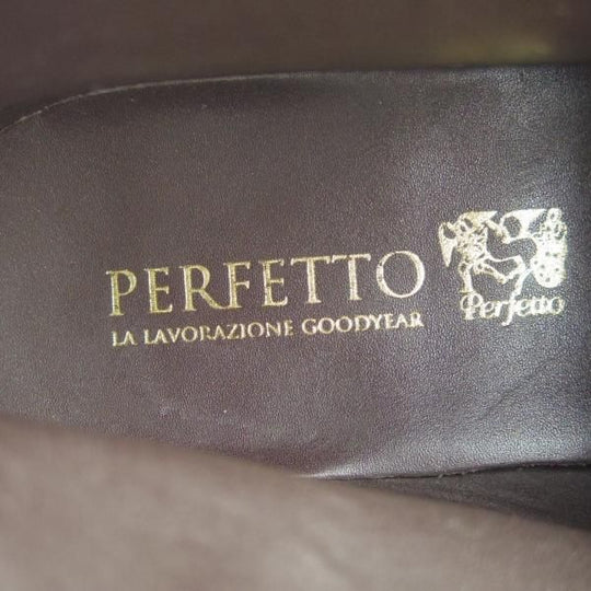 未使用★Perfetto/ペルフェット SIZE 8.5【★グッドイヤーウェルテッド製法/P2207】チャッカブーツ/カーフ/濃茶★g073