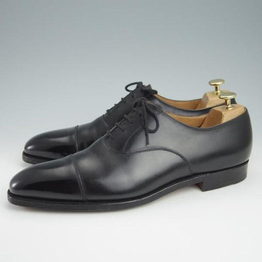 美品★クロケット&ジョーンズ 8.5E【★(英)ポールスミス別注/348ラスト】ストレートチップ/カーフ/黒/メンズ/Crockett&Jones★g075