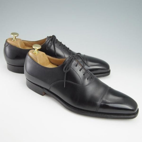 美品★クロケット&ジョーンズ 8.5E【★(英)ポールスミス別注/348ラスト】ストレートチップ/カーフ/黒/メンズ/Crockett&Jones★g075