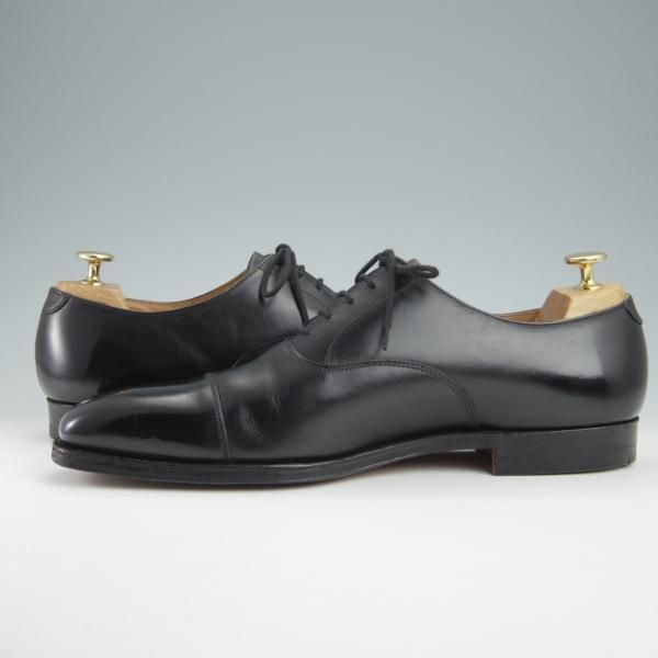 美品★クロケット&ジョーンズ 8.5E【★(英)ポールスミス別注/348ラスト】ストレートチップ/カーフ/黒/メンズ/Crockett&Jones★g075