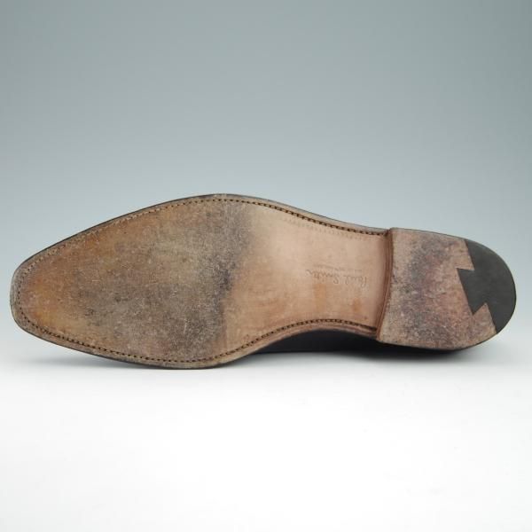 美品★クロケット&ジョーンズ 8.5E【★(英)ポールスミス別注/348ラスト】ストレートチップ/カーフ/黒/メンズ/Crockett&Jones★g075