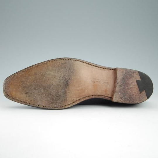 美品★クロケット&ジョーンズ 8.5E【★(英)ポールスミス別注/348ラスト】ストレートチップ/カーフ/黒/メンズ/Crockett&Jones★g075