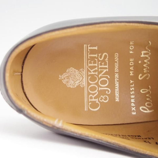 美品★クロケット&ジョーンズ 8.5E【★(英)ポールスミス別注/348ラスト】ストレートチップ/カーフ/黒/メンズ/Crockett&Jones★g075