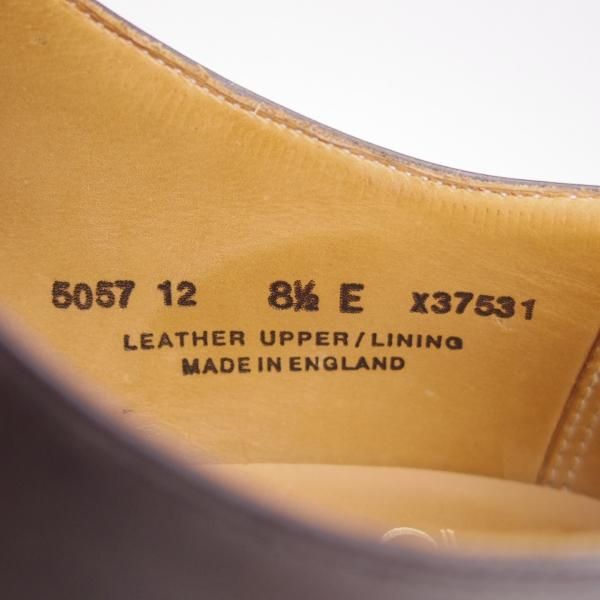 美品★クロケット&ジョーンズ 8.5E【★(英)ポールスミス別注/348ラスト】ストレートチップ/カーフ/黒/メンズ/Crockett&Jones★g075