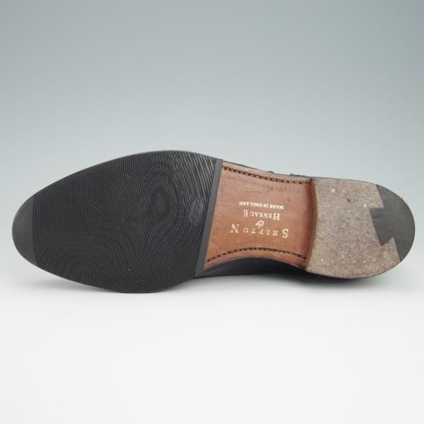 極上★クロケット&ジョーンズ 6E【貴重★(英)SHIPTON&HENEAGE別注/セミブローグ】WINCHESTER/カーフ/黒/メンズ/Crockett&Jones★g076