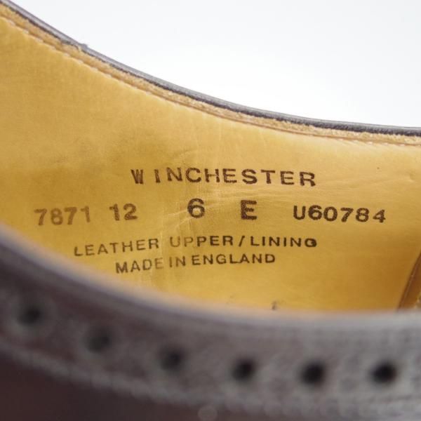 極上★クロケット&ジョーンズ 6E【貴重★(英)SHIPTON&HENEAGE別注/セミブローグ】WINCHESTER/カーフ/黒/メンズ/Crockett&Jones★g076