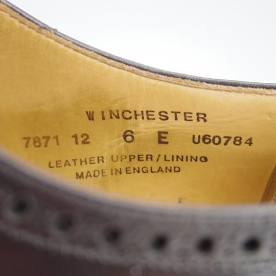 極上★クロケット&ジョーンズ 6E【貴重★(英)SHIPTON&HENEAGE別注/セミブローグ】WINCHESTER/カーフ/黒/メンズ/Crockett&Jones★g076